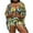 Yellow, variant on WREESH Womens 3 Piece Swimsuits Tropical Print Bikini Set with Kimono Beach Cover Ups Fashion Printed Swimwear Multicolor Cover Up Mesh Bikini Swimsuit Set Bathing Suit Red