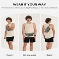 thumbnail image 3 of WATERFLY Unisex Anti Theft RFID Blocking Hiking Running Nylon Fanny Pack Waist Bag,Light Gray Green, 3 of 10