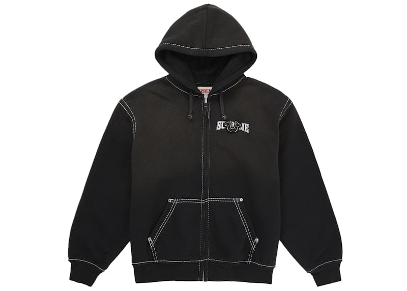 Supreme Men's b.b. Simon Zip Up Hooded Sweatshirt Black, from