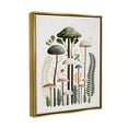 thumbnail image 4 of Stupell Industries Whimsical Green Mushrooms Botanical & Floral Painting Gold Floater Framed Canvas Art Print Wall Art, 17 x 21, 4 of 10