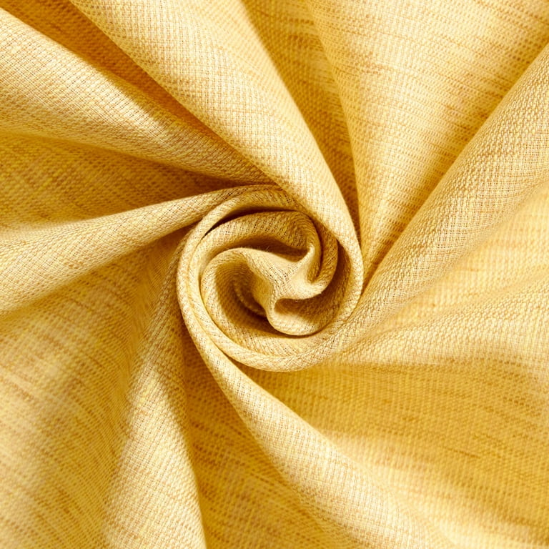Two Tone Slub Dobby Fabric - Yellow / Brown Polyester Cotton 57/58 By The  Yard 