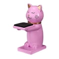thumbnail image 3 of Soporte de Reloj Jinwen Gato Rosa 6,3x4,8x12cm, 3 of 8