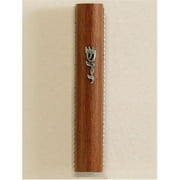 Rite Lite MZEB-79-MH Mahogany Wood Mezuzah with Beading - 4.5 in.