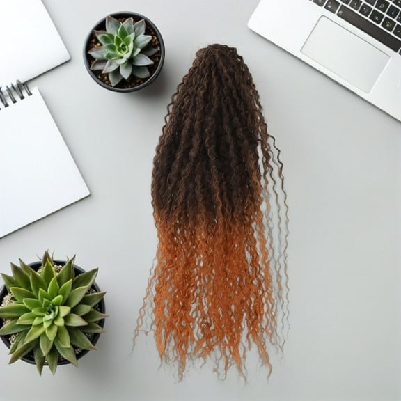 OUNONA Afro Curly Braiding Hair Brown Lightweight Comfort Easy Maintenance