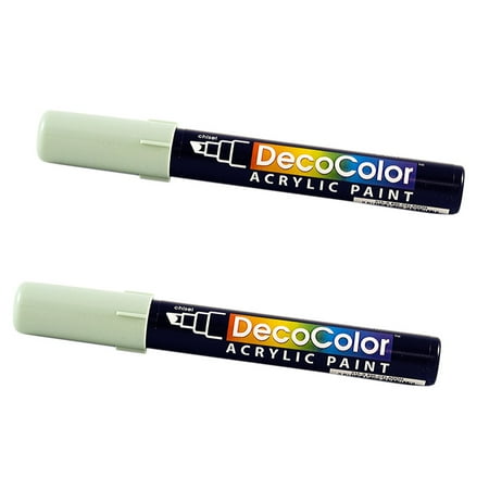 UPC: 0842497171005 | Marvy Uchida Chisel Tip Acrylic Paint Markers Celadon 2/Pack