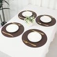 thumbnail image 7 of Unique Bargains Set of 6 Faux Leather Placemats Coffee, 7 of 7