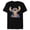 Black, variant on Lilo & Stitch in Hawaiian Floral Print - Short Sleeve Blended T-Shirt for Adults - Customized-Ocean Blue