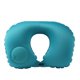 thumbnail image 1 of Almohada inflable de viaje, almohada inflable ajustable para el cuello, almohada inflable portátil en forma de U con máscara para los ojos, tapón para los oídos y bolsa de transporte, (verde ment, 1 of 5