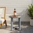 thumbnail image 6 of UBesGoo 24" Round Side Table - Rust-Resistant Metal Design for Patio/Home (Gray), 6 of 9
