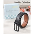 thumbnail image 2 of AWAYTR Men's Reversible Leather Ratchet Dress Belt for Casual and Business Wear, 2 of 7