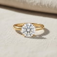 thumbnail image 3 of Rosec Jewels Lab Grown Diamond Engagement Ring 2 Carat - IGI Certified - E-VS1 Quality - Ready to Gift For Women, 10K Yellow Gold, US 5.50, 3 of 7