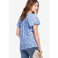 thumbnail image 2 of Ellos Women's Flutter Sleeve Blouse Tunic, 2 of 4
