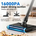 thumbnail image 4 of 16000Pa cordless wet/dry vacuum mop with self-cleaning and low noise. 3 modes & multi-angle brush. Ideal for floors, rugs, cars and pet hair. Black & white available., 4 of 11