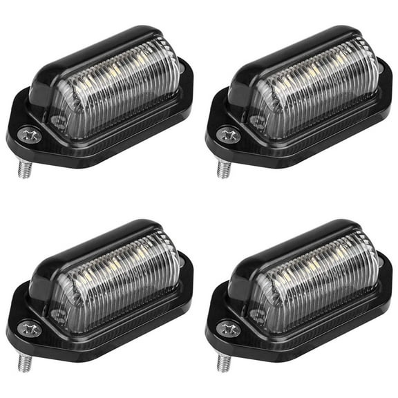 4X LED License Plate Light Waterproof License Plate Tail Light for Trailers, RV, Trucks, Boats