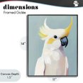 thumbnail image 4 of Stupell Industries Modern Yellow Crested Cockatoo Black Framed Giclee Art, 11 x 14, by The Prints Vibe, 4 of 8