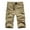 Khaki, variant on AXXD Mens Cargo Shorts Black Summer Casual Pure Color Outdoors Pocket Beach Work Trouser Shorts Clearance