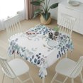 thumbnail image 6 of Green Blue Eucalyptus Leaves Table Cloth Waterproof Tablecloths, Summer Botanical Weeping Tablecloth Dining Table Cover for Kitchen Party Tabletop Outdoor, Square Tablecloth 54x54 Inch, 6 of 9
