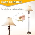 thumbnail image 4 of Uxcell 2Pcs 0.5" Tall Lamp Finials, 1/4-27 Thread Lamp Cap Knob Decoration Screw Cap Nuts with Cleaning Cloth for Table Floor Lighting Fixtures Shade Holder Decor, Bronze, 4 of 7