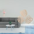 thumbnail image 2 of Escultura de bailarina de resina con hojas de palma, decoración de pared de madera, arte tropical creativo para oficina, estudio, sala, estantería y b, 2 of 8