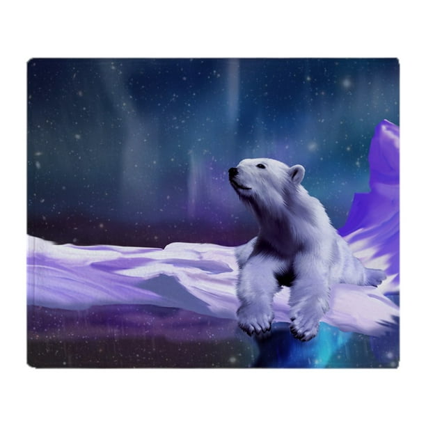 CafePress Contemplative Polar Bear Soft Fleece Throw Blanket, 50