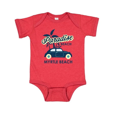 

Inktastic Paradise Beach in Myrtle Beach with Palm Trees and Car Gift Baby Boy or Baby Girl Bodysuit