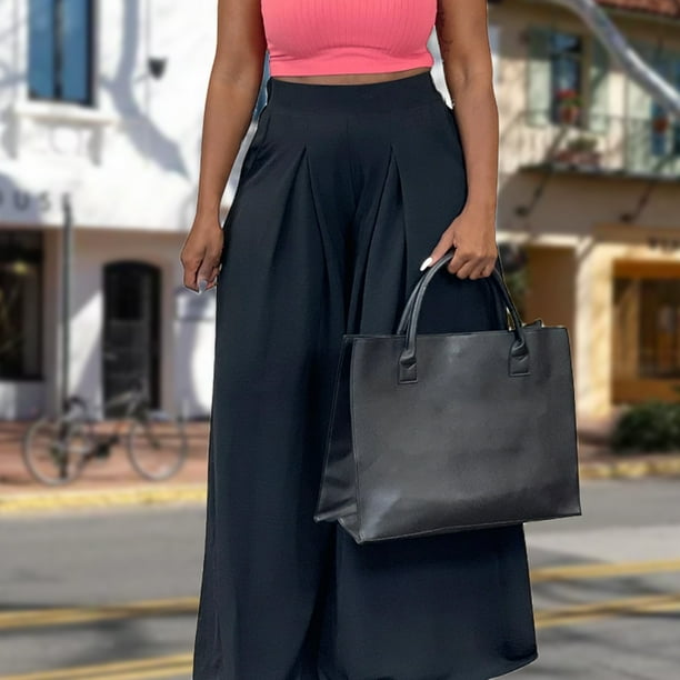 Pantalones mujer pierna ancha hotsell