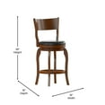 thumbnail image 4 of Flash Furniture Nichola Open Back Counter Height Barstool, Antique Oak/Black (Set of 1), 4 of 9
