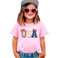 thumbnail image 5 of Ink-Printed USA Coquette Bow Shirt for Women Girls July 4th Family Matching Tee Lace Letters Pink Shirt 2T, 5 of 9