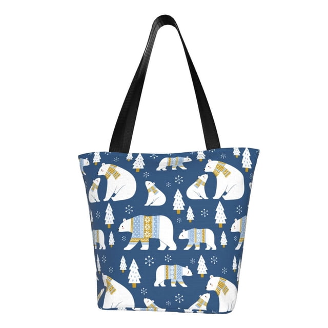 Disketp cute winter bear Bolsa de Hombro Casual para Mujer, Bolso Cruzado para Compras, Viajes y Uso Diario