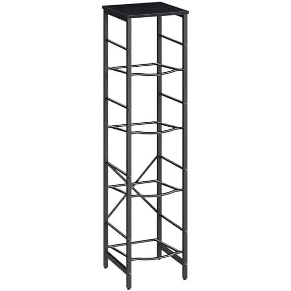 Water Jug Rack, Water Bottle Holder, 5 Gallon Water Jug Rack, 4-Tier Water Cooler Storage Rack, Water Dispenser Stand, for Kitchen, Living Room, Office, Black BB02ST01
