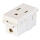 thumbnail image 3 of Contacto Eléctrico Leviton Stalo Kristalo Blanco 1/3", 3 of 3