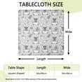 thumbnail image 2 of Gray Highland Cow Bathtub Lemon Pattern Square Fitted Tablecloth with Elastic Edge,Square Table Cover,Washable Elastic Table Cover for Home Kitchen Party Decor 34"x34", 2 of 6
