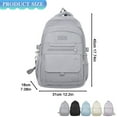 thumbnail image 3 of Classic Laptop Backpack,Water-Resistant Pack Bookbag Ruckback with Compartments,12.2x7.08x17.74" Basic Travel Backpack Bookbag,Water Resistant Computer Computer Bag Laptop Notebook,Grey, 3 of 9