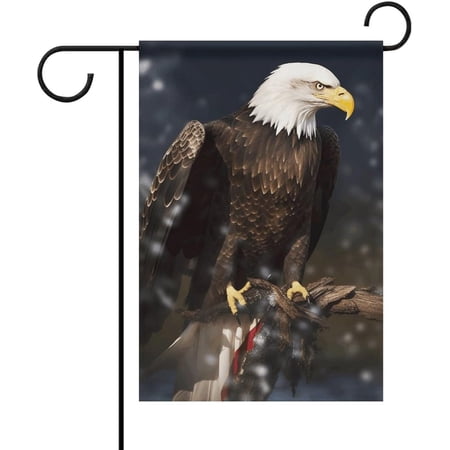 Eagle Garden Flag 12x18 Inch Welcome Outdoor Decoration Flags Double Sided All Seasons Yard Flag for Home, Farmhouse, Spring Decor