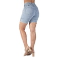 thumbnail image 4 of Fashion2Love Women's Juniors Colombian Design Butt Lift Push Up Mid Waist Bermuda Shorts, 4 of 11