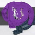 thumbnail image 4 of Pompotops Hiver Femmes Décontracté Manches Longues Hauts Dames Imprimé Chandail en Molleton Blouse Tee Chandail Liquidation, 4 of 4