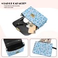 thumbnail image 4 of KUIFORTI Blue Leopard Print Crossbody Bags for Women Leather Fashion Durable Small Shoulder Bag Ladies Handbag Casual Shoulder Bag Wallets with Chain Strap for everyday, 4 of 7