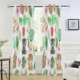 thumbnail image 6 of Coolnut Tropical Animals Thickened Blackout Curtain 84 Inches, Perforated Window Curtains for Bedroom Living Room Stylish Thermal Insulated Curtains, 1 Pack Home Decor, 6 of 7