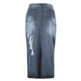thumbnail image 2 of Patlollav Womens Fashion High Waist Ripped Destroyed Bodycon Street Style Denim Skirt, 2 of 6