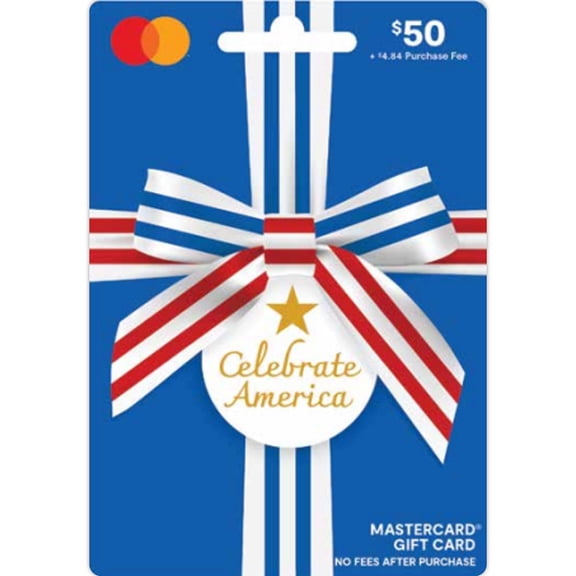 Mastercard® $50 USA Ribbon Gift Card (plus $4.84 Purchase Fee)
