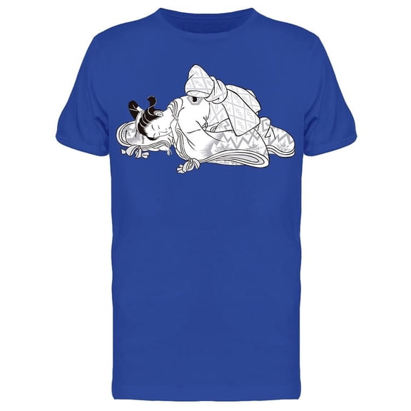 Beautiful Woman Lying T-Shirt Men -Image by Shutterstock, Male 3X-Large