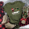 thumbnail image 2 of Womens Tops T-Shirts Casual Christmas Red Glass Printed Round Neck Short Sleeve Womens Blouse, 2 of 4