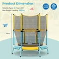 thumbnail image 3 of Costway 48" Toddler Trampoline for Kids with Safety Enclosure Net Heavy-duty Frame Yellow, 3 of 8