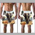 thumbnail image 3 of luoweisi Men's Beach Shorts Quick Dry Swim Trunks with Mesh Lining Elephant 2XL, 3 of 5