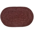 thumbnail image 3 of Better Trends 8' x 10' Oval Braided Rug 100% Polyester Durable and Stain Resistant Reversible Indoor Area Utility Rug, Chenille Tweed Collection - Burgundy/Mauve, 3 of 3