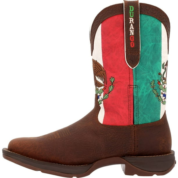 Rebel by Durango Steel Toe Mexico Flag Western Boot Size 10 M