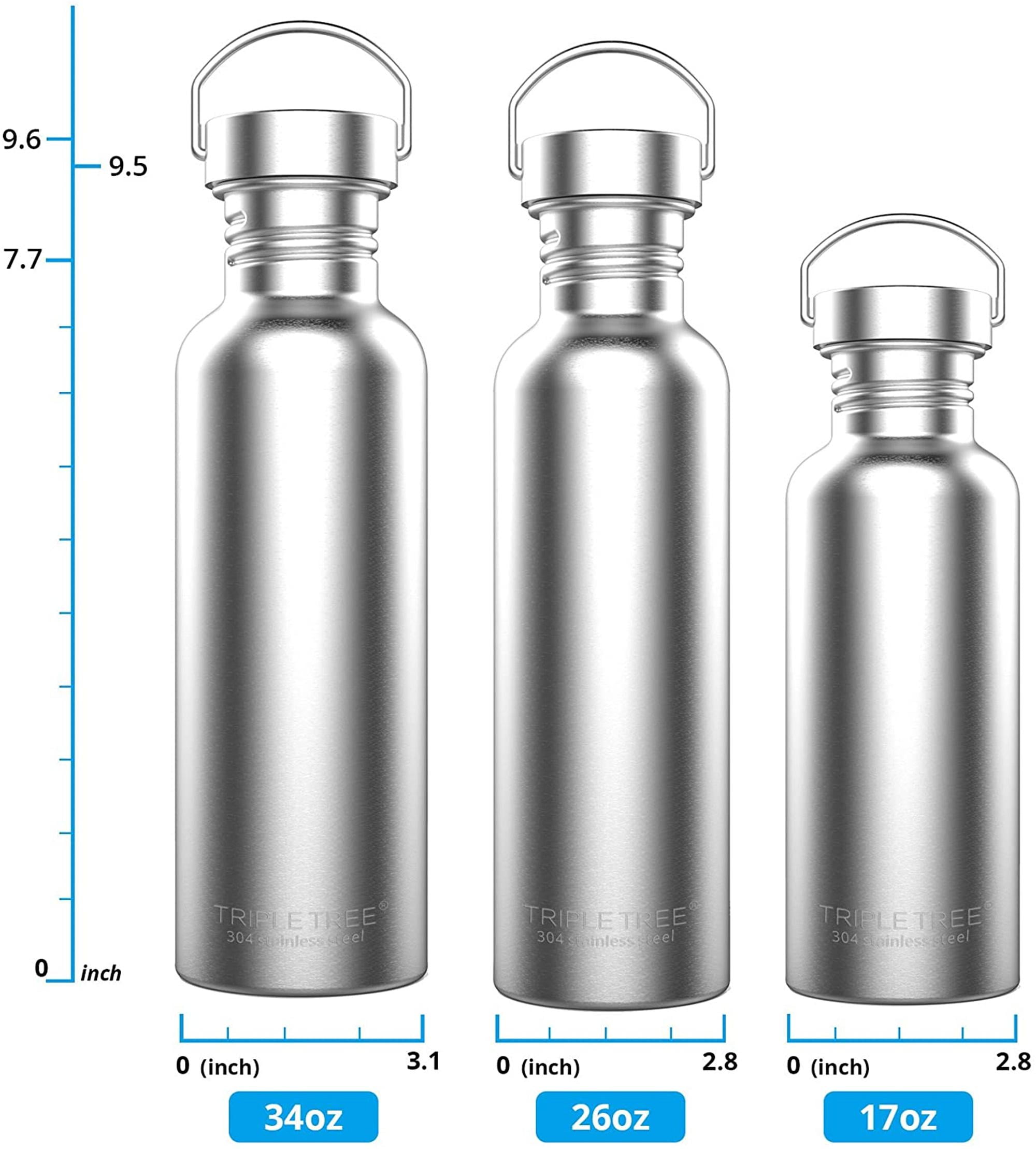 FRISCO Preppy Stripes Slim Personalized Water Bottle, 17-oz