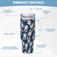 thumbnail image 5 of Daiia Cute Rabbit Printed 40 oz Tumbler with Handle,Ice Bully Insulated Tumbler 2 in 1 Lid Insulated Water Bottle Stainless Steel Travel Coffee Mug, 5 of 8