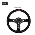 thumbnail image 3 of Universal 35cm 14inch Auto Car Racing Steering Wheel with Horn Aluminum Frame Napped Leather Comfortable  for Most Vehicles Racing Cars, 3 of 7