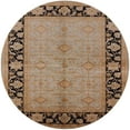 thumbnail image 1 of Ahgly Company Machine Washable Indoor Round Industrial Modern Camel Brown Area Rugs, 5' Round, 1 of 7